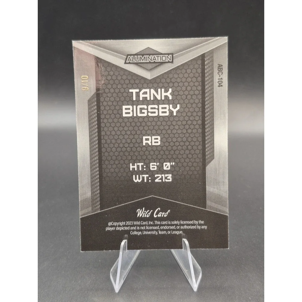 2023 Wild Card Tank Bigsby ABC-104 Green Rainbow Foil /10 Rookie SP 9/10